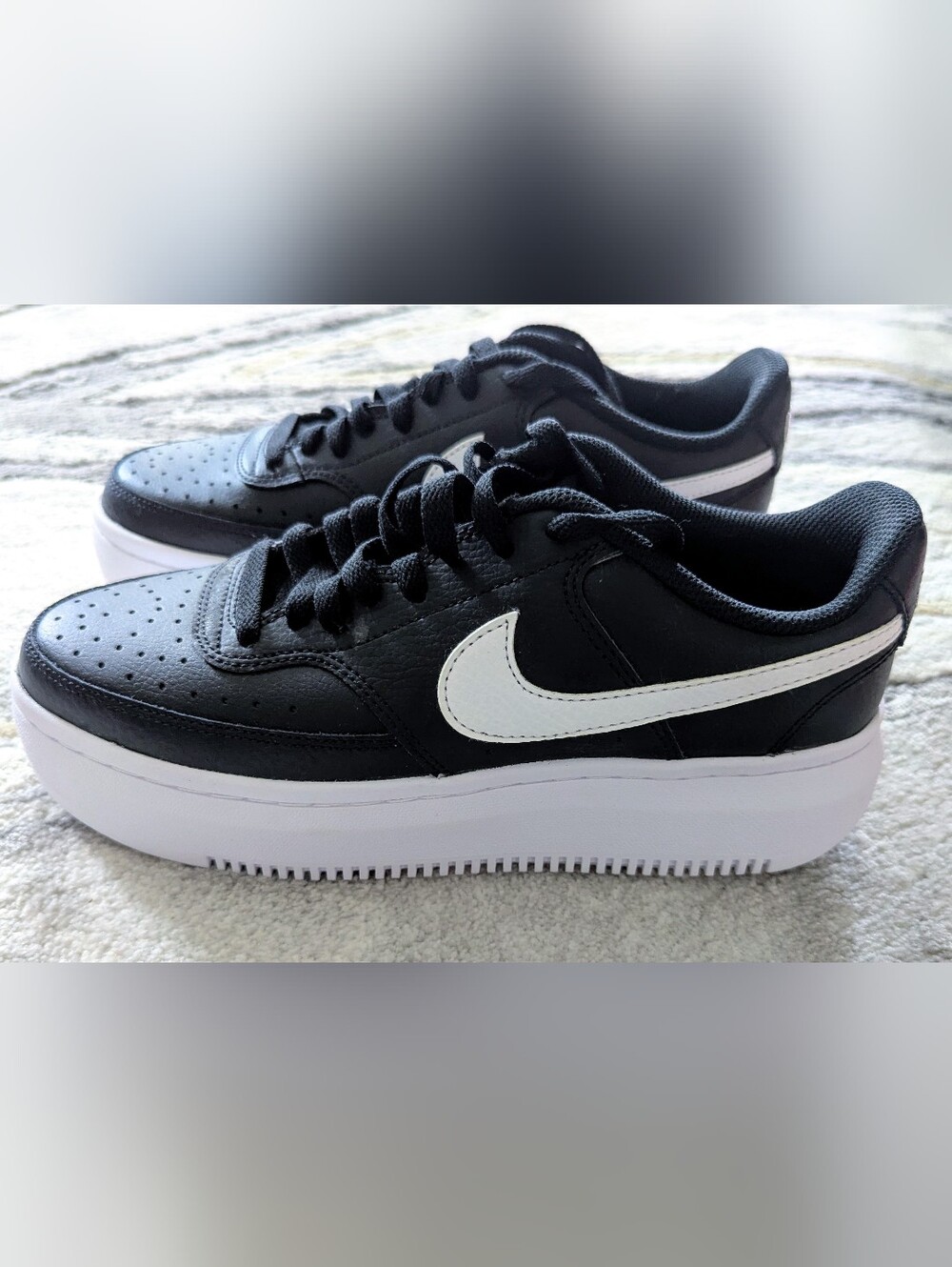 NIB Women's Nike Court Vision Alta LTR Black/White Size 10 - Picture 3 of 10